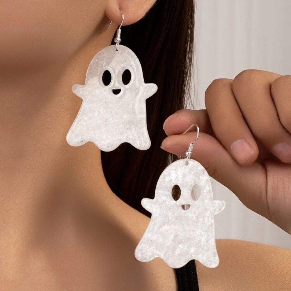 3for$20 1pc Fashion Ghost Drop Earrings For Women For Halloween